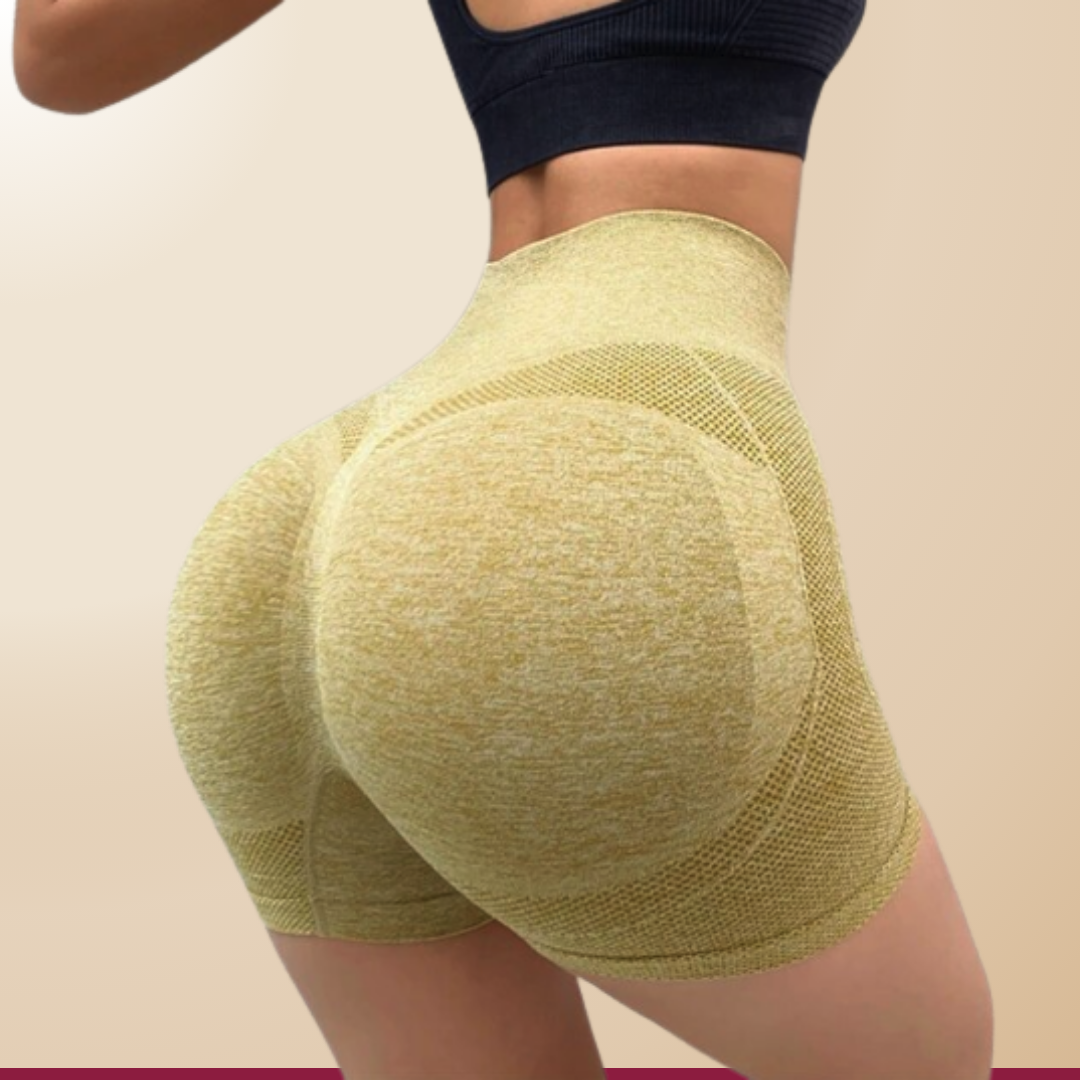 Leggings Corto Elástico Push Up verde khaki S/M