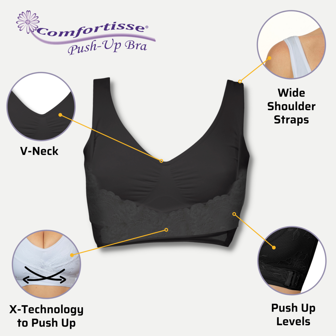 Sujetador Push Up Bra Set of 3